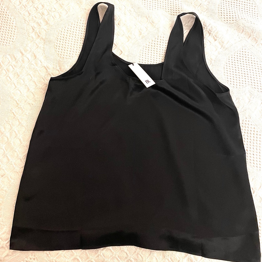 BANANA REPUBLIC SUBLIME CHARMEUSE 100% SILK TANK, in Black, Brand New with Tags